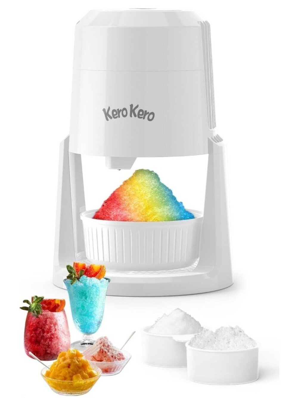 Shaved Ice Machine Snow Cone Maker 2 Ice Molds Adjustable Blades By Kero Kero